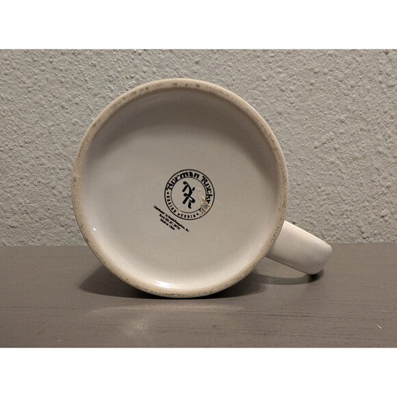 Norman Rockwell Designer Studio Christmas Mug Coffee Cup 1990s Window Scene - Picture 10 of 10